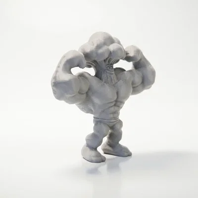 Mô hình Bông cải xanh tập thể hình - Mẫu in 3D độc đáo