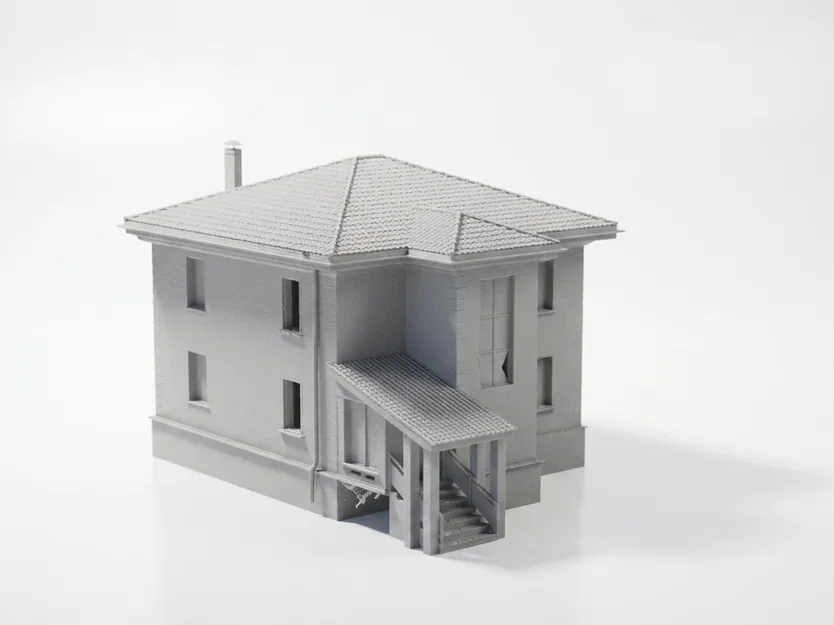 Mô Hình Nhà Gạch Kiến Trúc 3D - File STL In Sắc Nét - Image 2