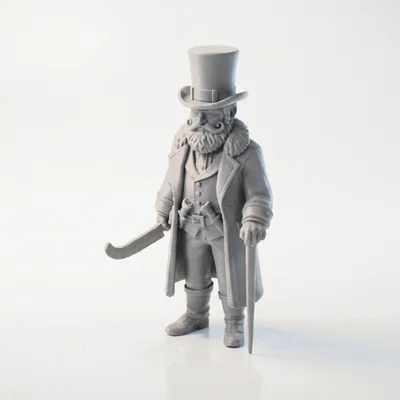 Mô hình 3D Butcher Abe Lincoln phong cách Victorian cho máy in 3D