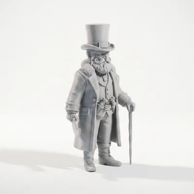 Mô hình 3D Butcher Abe Lincoln phong cách Victorian cho máy in 3D