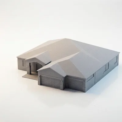 Mô hình kiến trúc nhà ở màu xám - File in 3D