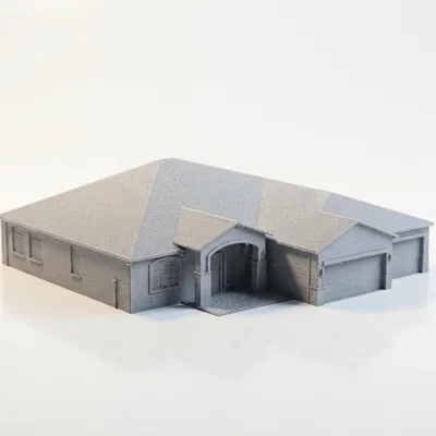 Mô hình kiến trúc nhà ở màu xám - File in 3D