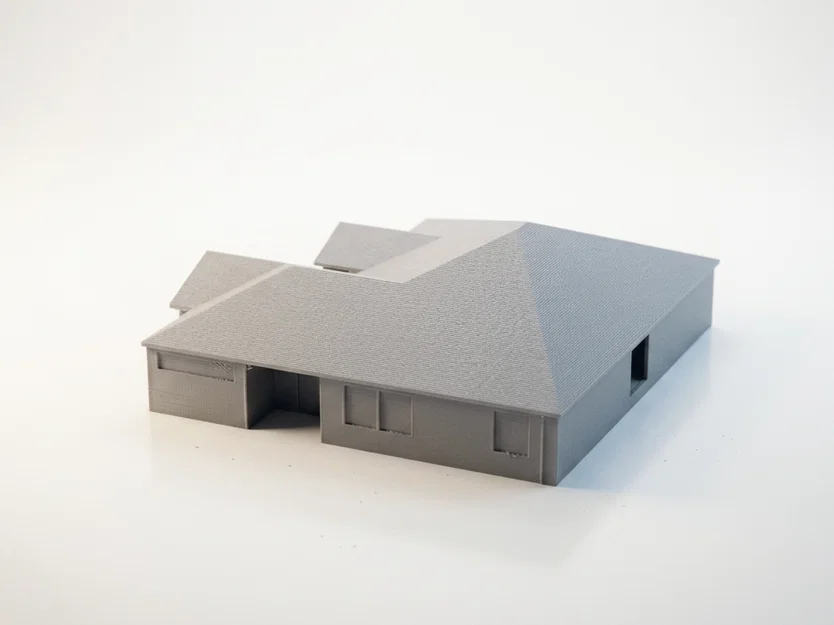 Mô hình kiến trúc nhà ở màu xám - File in 3D - Image 4
