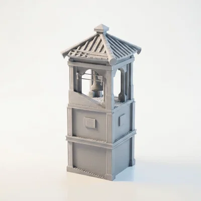 Mô Hình Tháp Chuông Kiến Trúc Trung Cổ In 3D