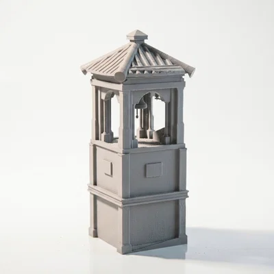 Mô Hình Tháp Chuông Kiến Trúc Trung Cổ In 3D
