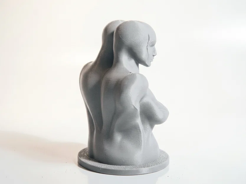 Mô hình điêu khắc trừu tượng hai hình dáng hòa quyện in 3D - Image 3