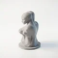 Mô hình điêu khắc trừu tượng hai hình dáng hòa quyện in 3D - Thumbnail 4