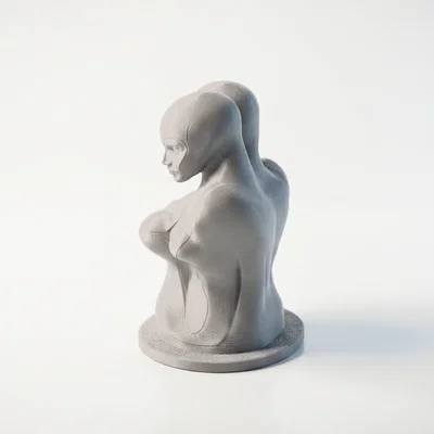 Mô hình điêu khắc trừu tượng hai hình dáng hòa quyện in 3D