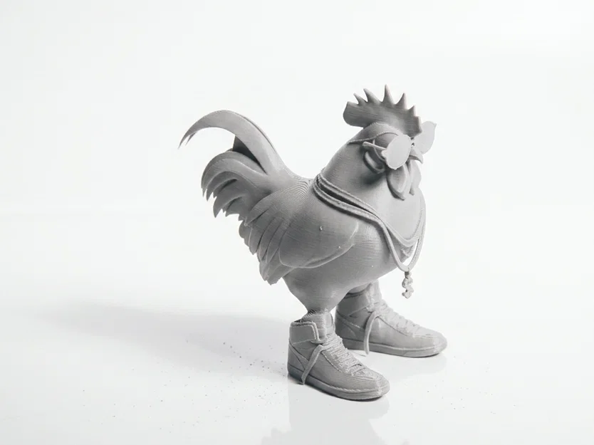 Mô hình tượng gà trống đi giày "Cock In Boots" in 3D - Image 1
