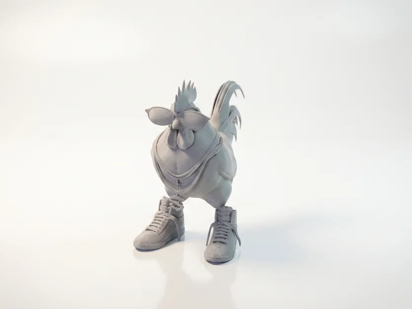 Mô hình tượng gà trống đi giày "Cock In Boots" in 3D - Image 4