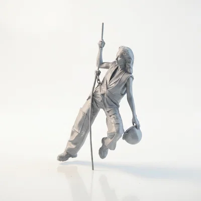 Mô hình Công nhân Xây dựng Leo dây in 3D