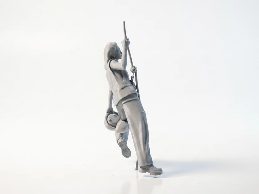Mô hình Công nhân Xây dựng Leo dây in 3D - Image 3