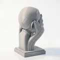 Tượng Điêu Khắc Khuôn Mặt Bị Che Khuất - Nghệ Thuật Trừu Tượng In 3D - Thumbnail 3