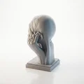 Tượng Điêu Khắc Khuôn Mặt Bị Che Khuất - Nghệ Thuật Trừu Tượng In 3D - Thumbnail 4