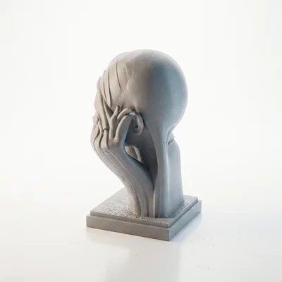 Tượng Điêu Khắc Khuôn Mặt Bị Che Khuất - Nghệ Thuật Trừu Tượng In 3D
