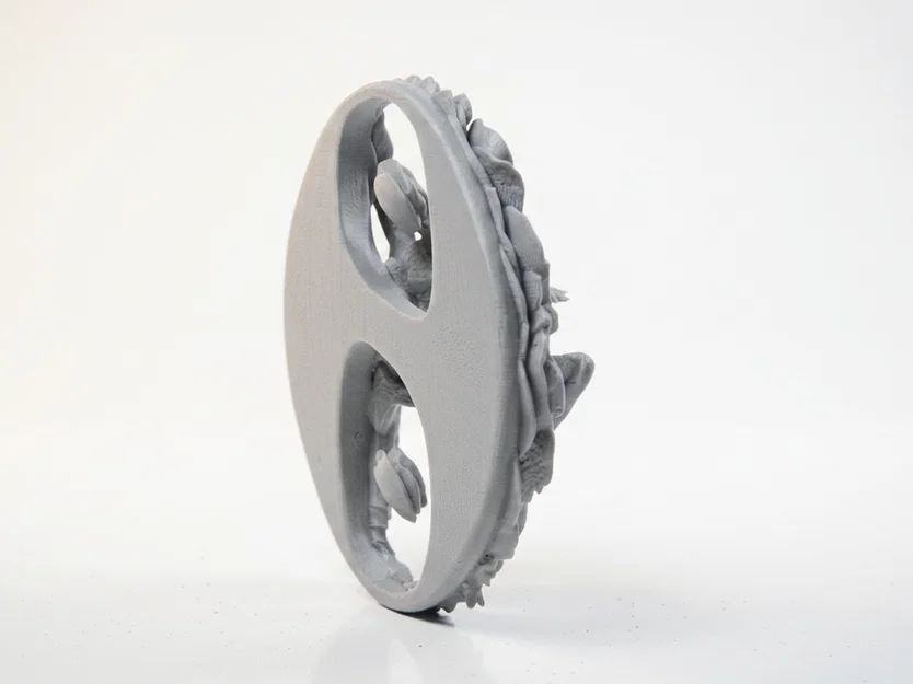 Mô hình 3D Cặp đôi khiêu vũ trong trái tim hoa hồng - Image 3