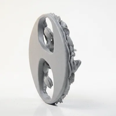 Mô hình 3D Cặp đôi khiêu vũ trong trái tim hoa hồng