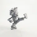 Mô hình 3D tượng ông già cá tính đang thực hiện cú đá - Thumbnail 1