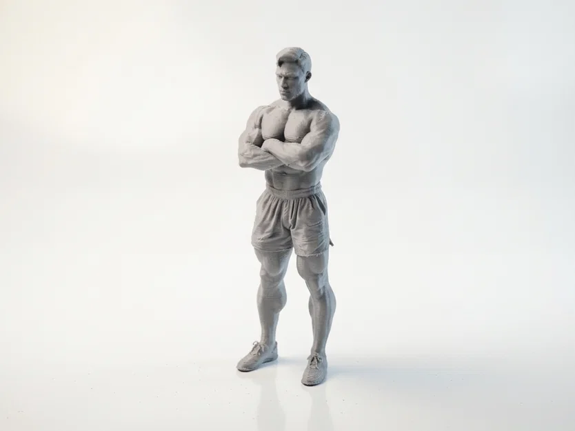 Mô hình tượng người đàn ông cởi trần khoanh tay in 3D - Image 1