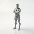 Mô hình tượng người đàn ông cởi trần khoanh tay in 3D - Thumbnail 1