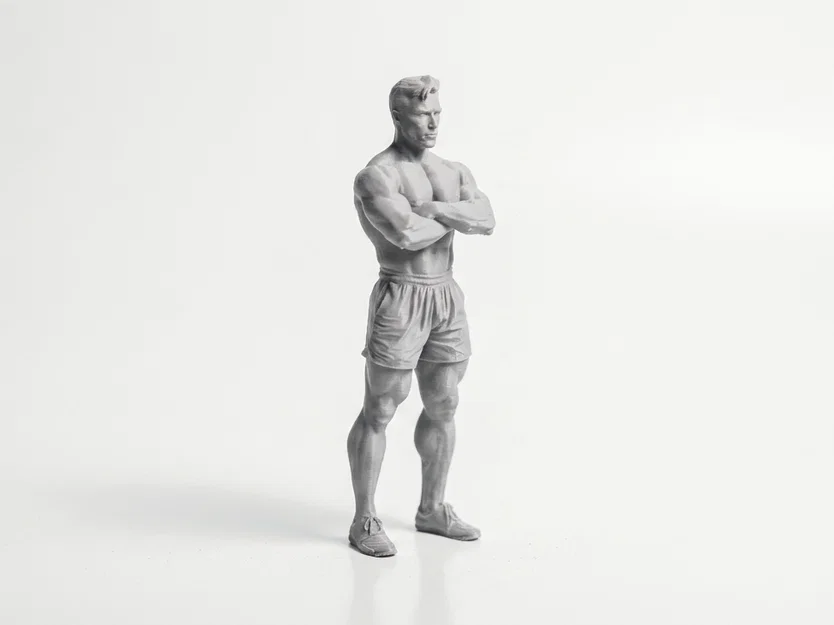 Mô hình tượng người đàn ông cởi trần khoanh tay in 3D - Image 2