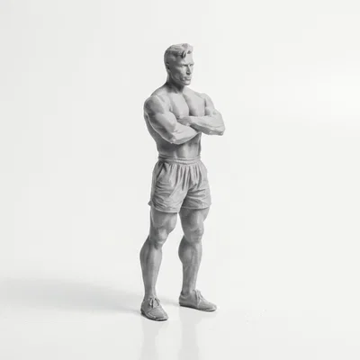 Mô hình tượng người đàn ông cởi trần khoanh tay in 3D