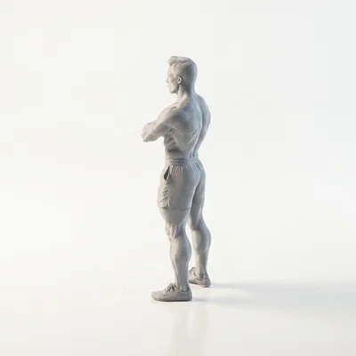 Mô hình tượng người đàn ông cởi trần khoanh tay in 3D