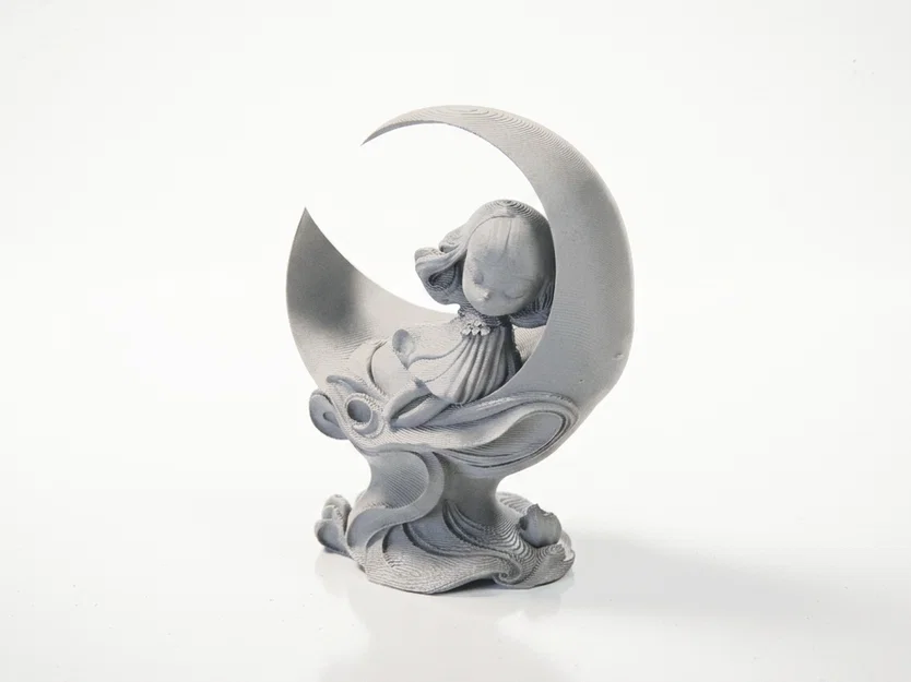 Mô hình trang trí điêu khắc hình vầng trăng khuyết 3D - Image 1