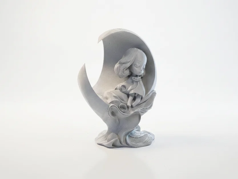 Mô hình trang trí điêu khắc hình vầng trăng khuyết 3D - Image 2