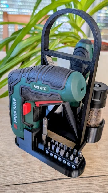 Khay đựng máy vặn vít Parkside PAS 4 D7 kèm giá để đồ tiện lợi - Image 1