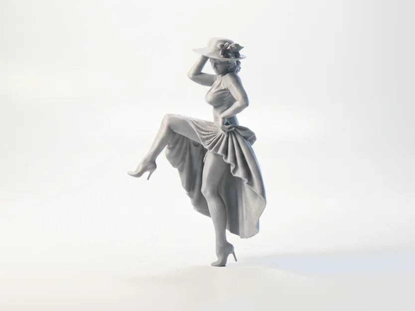 Mô hình tượng quý cô khiêu vũ phong cách Victoria - In 3D (STL) - Image 1