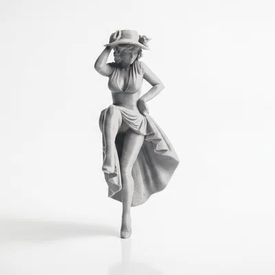 Mô hình tượng quý cô khiêu vũ phong cách Victoria - In 3D (STL)