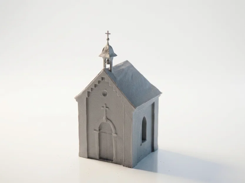 Mô hình kiến trúc nhà nguyện Chapel 3D có thể in ấn - Image 1
