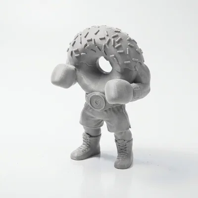 Mô hình 3D Nhân vật Võ sĩ Bánh Donut