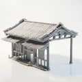 Mô hình kiến trúc nhà truyền thống Trung Hoa in 3D - Thumbnail 2