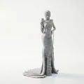 Mô hình in 3D Tượng Quý Cô Thanh Lịch cầm ly rượu vang - Thumbnail 2