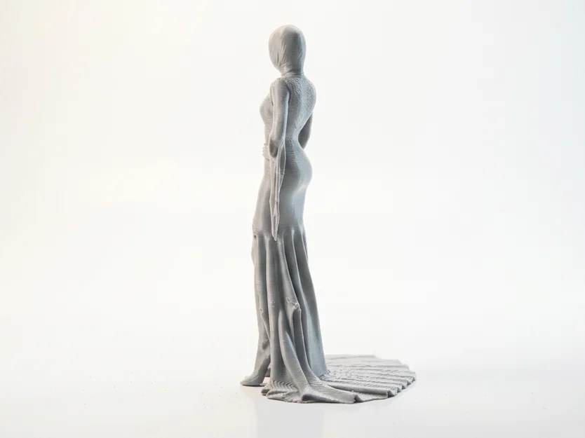 Mô hình in 3D Tượng Quý Cô Thanh Lịch cầm ly rượu vang - Image 4