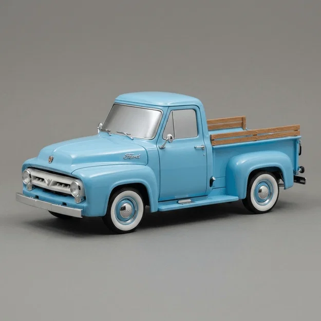 Mô hình in 3D xe bán tải cổ điển 1956 Ford F-100 Pickup cực đẹp - Image 1