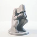 Mô hình tượng 3D người đàn ông trầm tư (Depressed Man Figurine Sculpture) - Thumbnail 1