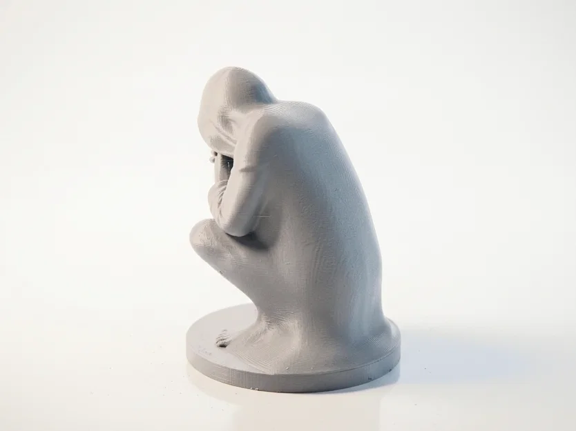 Mô hình tượng 3D người đàn ông trầm tư (Depressed Man Figurine Sculpture) - Image 2