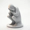 Mô hình tượng 3D người đàn ông trầm tư (Depressed Man Figurine Sculpture) - Thumbnail 3