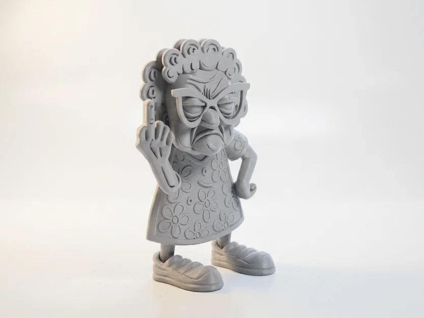 Mô hình tượng cụ bà 'FU' cá tính - Mẫu in 3D độc đáo - Image 2