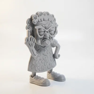 Mô hình tượng cụ bà 'FU' cá tính - Mẫu in 3D độc đáo