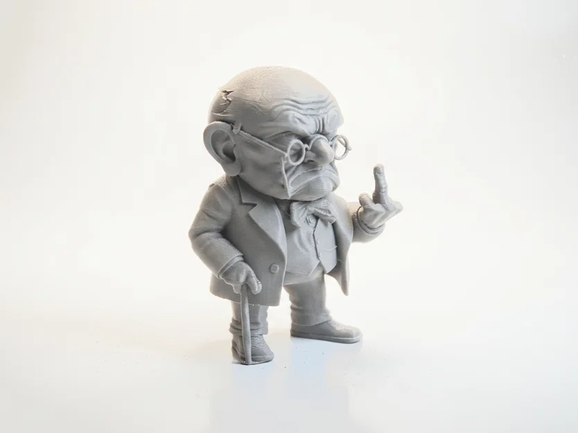 Mô hình 3D Ông Già Cau Có - Đồ trang trí cá tính - Image 2