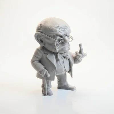 Mô hình 3D Ông Già Cau Có - Đồ trang trí cá tính