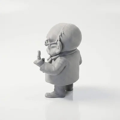 Mô hình 3D Ông Già Cau Có - Đồ trang trí cá tính