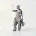 Mô hình 3D tượng Lính cứu hỏa anh hùng - Thumbnail 2