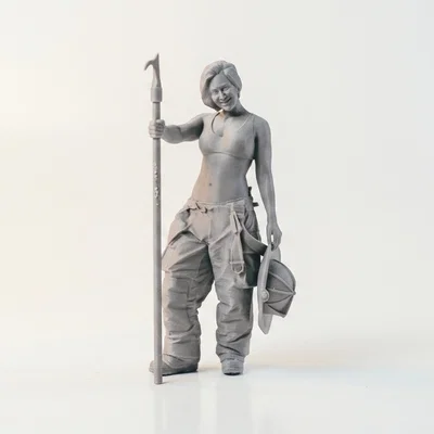 Mô hình 3D tượng Lính cứu hỏa anh hùng