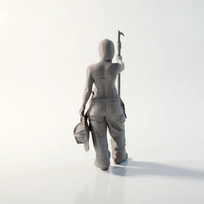 Mô hình 3D tượng Lính cứu hỏa anh hùng