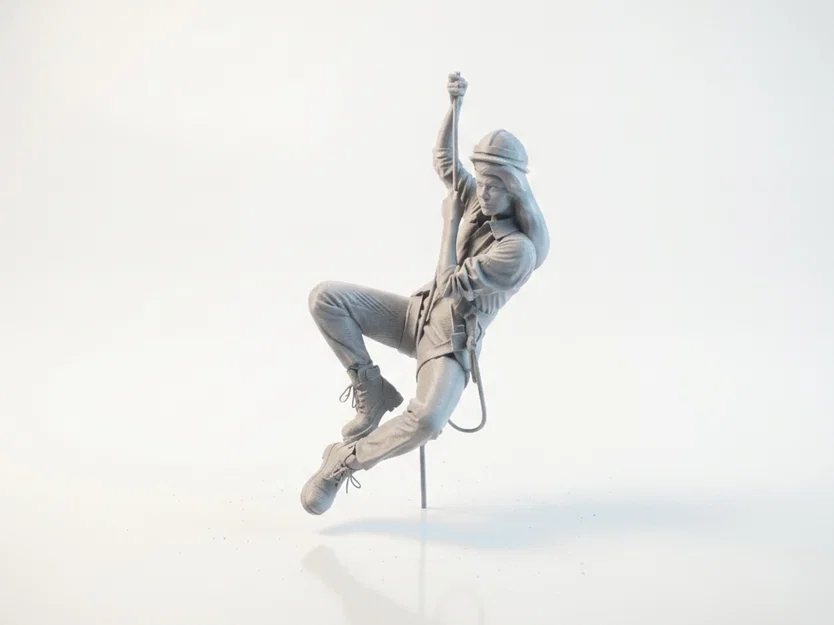 Mô hình 3D Lính Cứu Hỏa Đu Dây Giải Cứu - Image 1